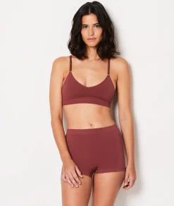 Etam Optimal comfort cotton bralette RUSTYRED Online