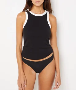 Etam Pack Of 3 Cotton Thongs BLACK Best