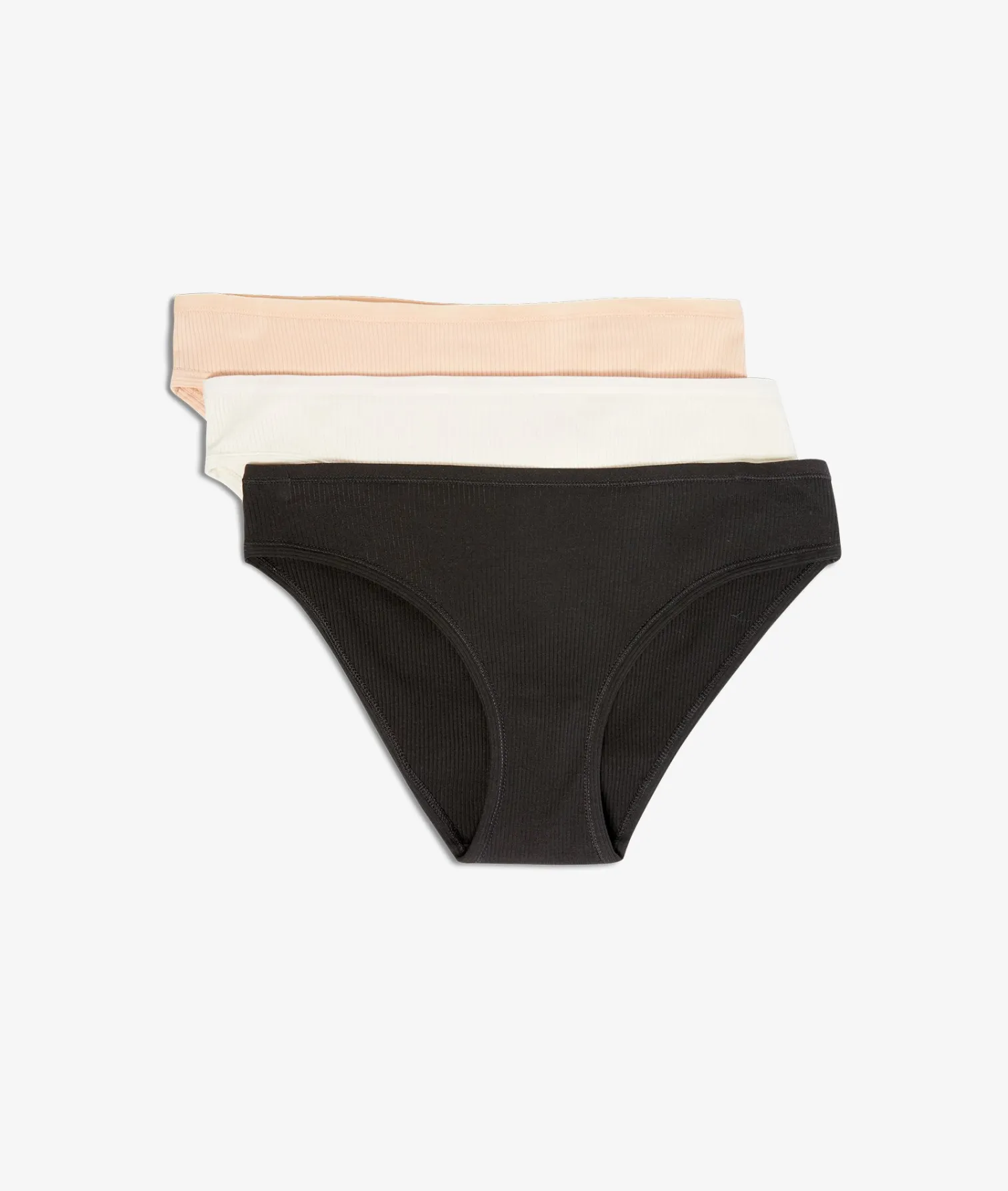 Etam 3-Pack of Cotton Briefs BLUSH Hot