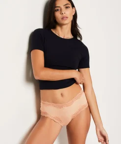 Etam 3-Pack of Organic Cotton & Lace Shorties MULTI-COLOUR Cheap