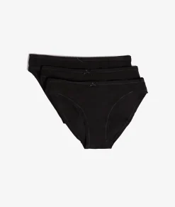 Etam 3-Pack of Organic Cotton Briefs BLACK Clearance