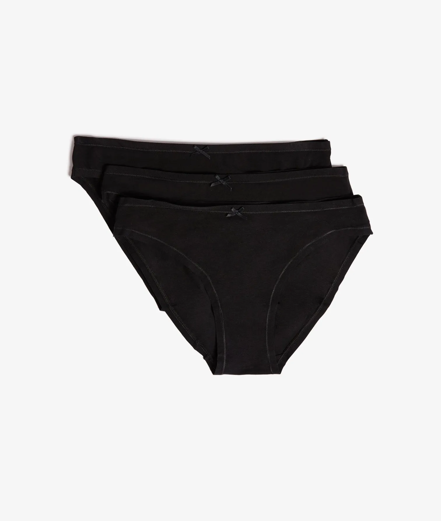 Etam 3-Pack of Organic Cotton Briefs BLACK Clearance