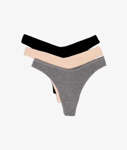 Etam 3-Pack Thong MULTICOLOR Clearance