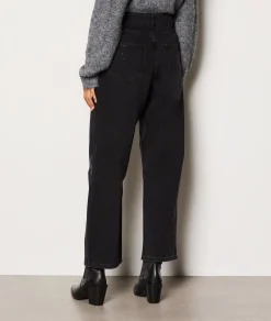 Etam Pantalon coupe droite à strass NOIR Discount