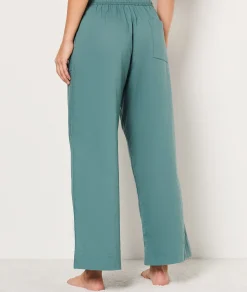 Etam Pantalon de pyjama avec broderies 7/8ème VERT Flash Sale