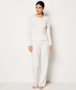 Etam Pantalon de pyjama côtelé droit ECRU Online