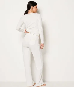 Etam Pantalon de pyjama côtelé droit ECRU Online