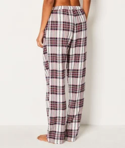 Etam Pantalon de pyjama en coton à carreaux ECRU Sale