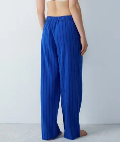 Etam Pantalon de pyjama en coton à rayures BLEUROYAL New