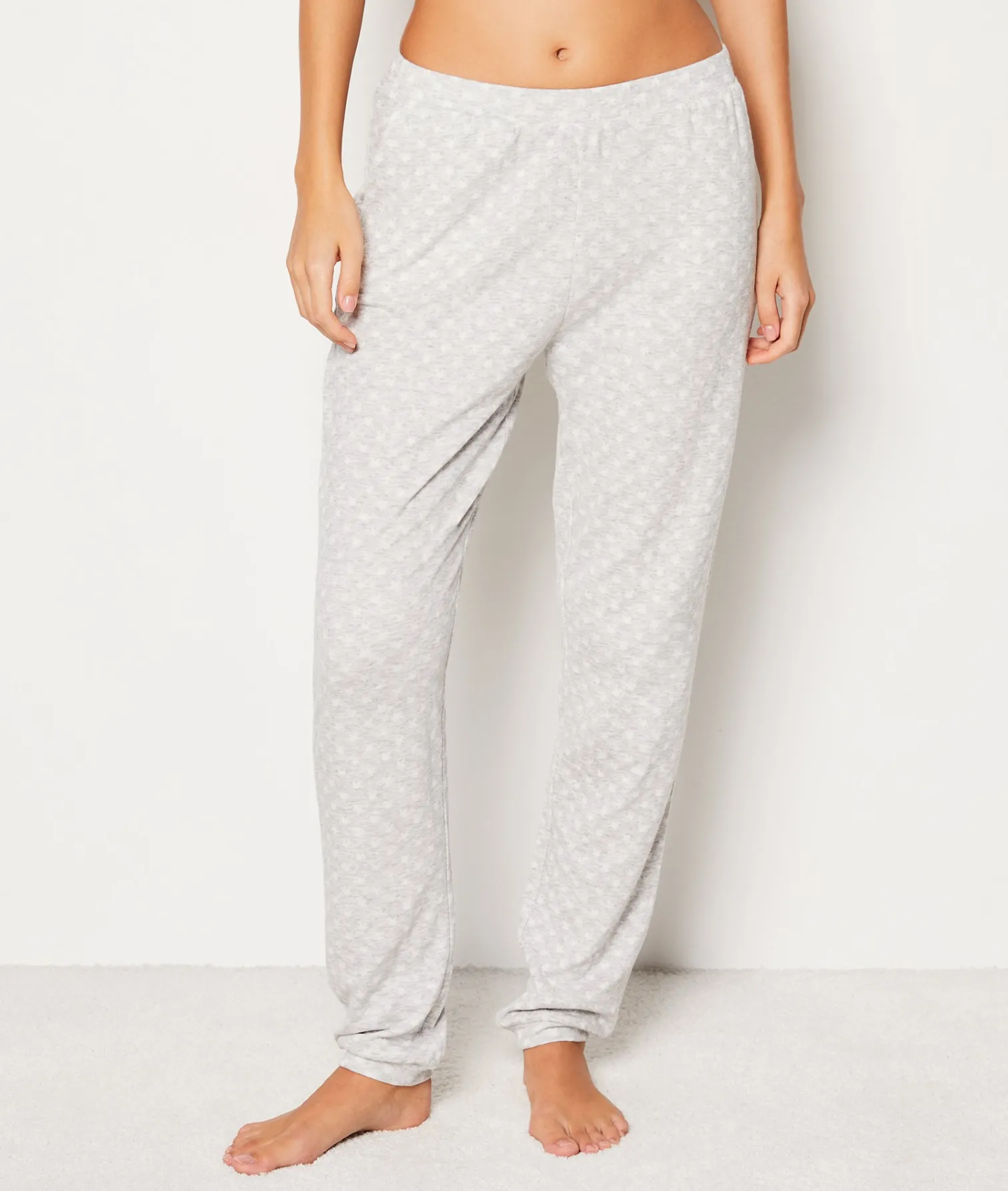 Etam Pantalon de pyjama en coton imprimé GRIS Best