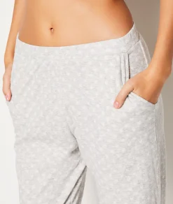 Etam Pantalon de pyjama en coton imprimé GRIS Best