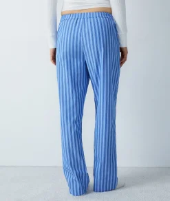 Etam Pantalon de pyjama en coton à rayures BLEU Shop