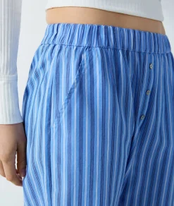 Etam Pantalon de pyjama en coton à rayures BLEU Shop