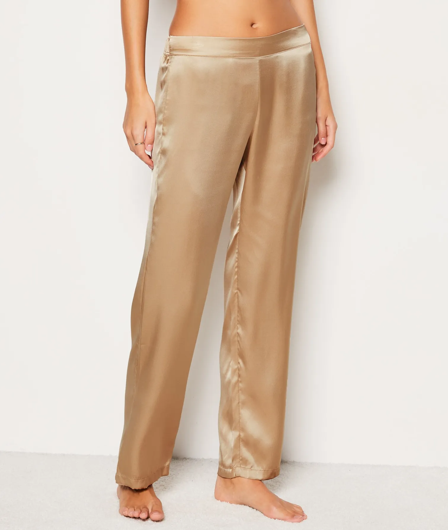 Etam Pantalon de pyjama en soie SAUMONPECHE Sale