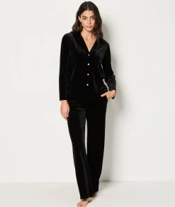 Etam Pantalon de pyjama en velours NOIR Best