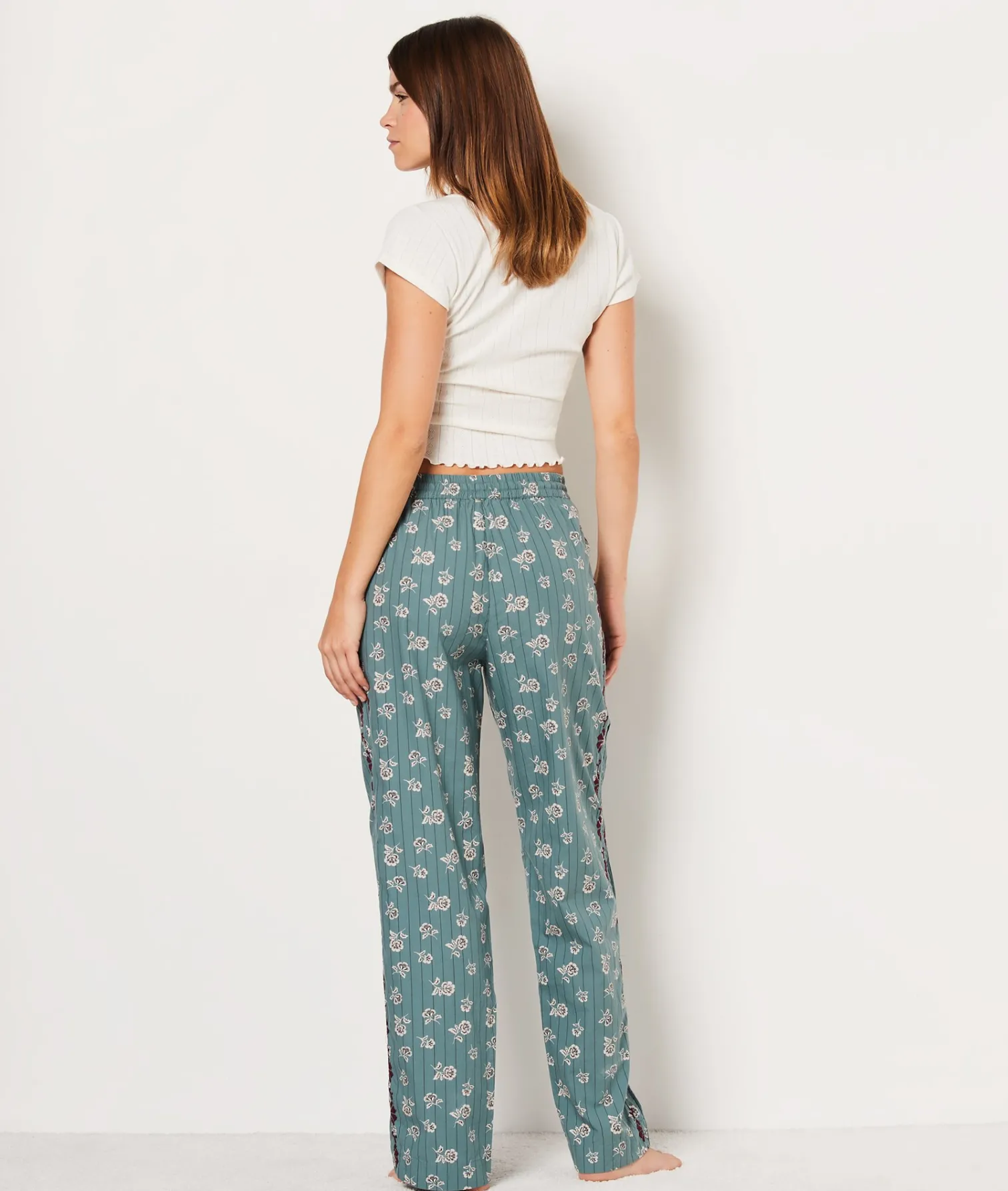 Etam Pantalon de pyjama imprimé fleuri IMPFONDVERT Outlet