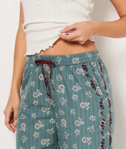 Etam Pantalon de pyjama imprimé fleuri IMPFONDVERT Outlet