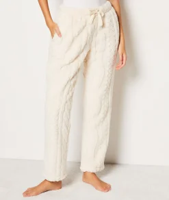 Etam Pantalon de pyjama polaire ECRU Hot