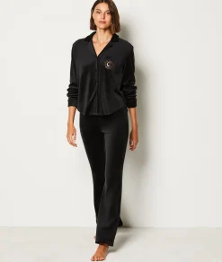Etam Pantalon de pyjama polaire NOIR Cheap