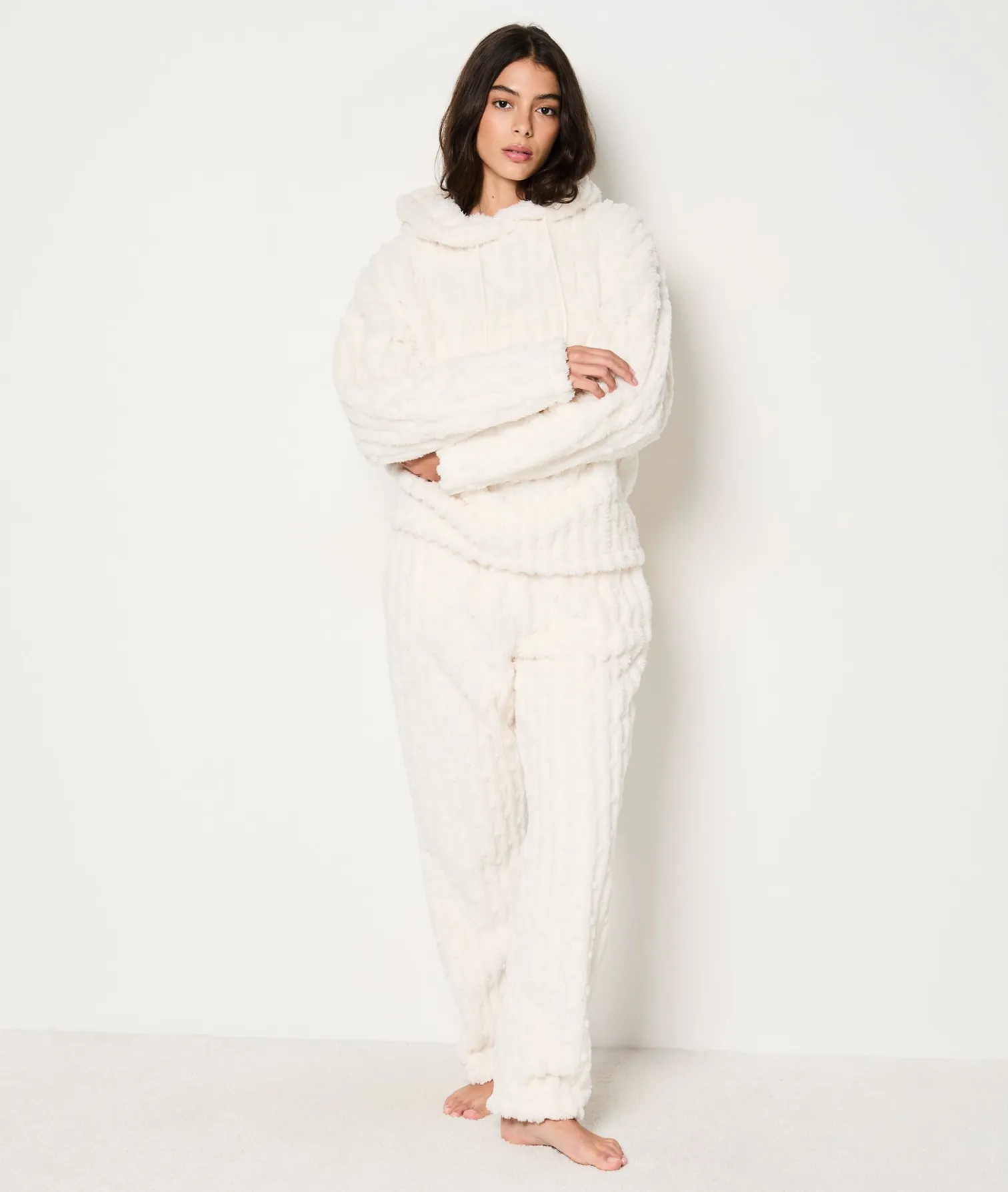 Etam Pantalon de pyjama polaire ECRU Clearance