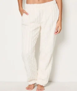 Etam Pantalon de pyjama polaire ECRU Clearance
