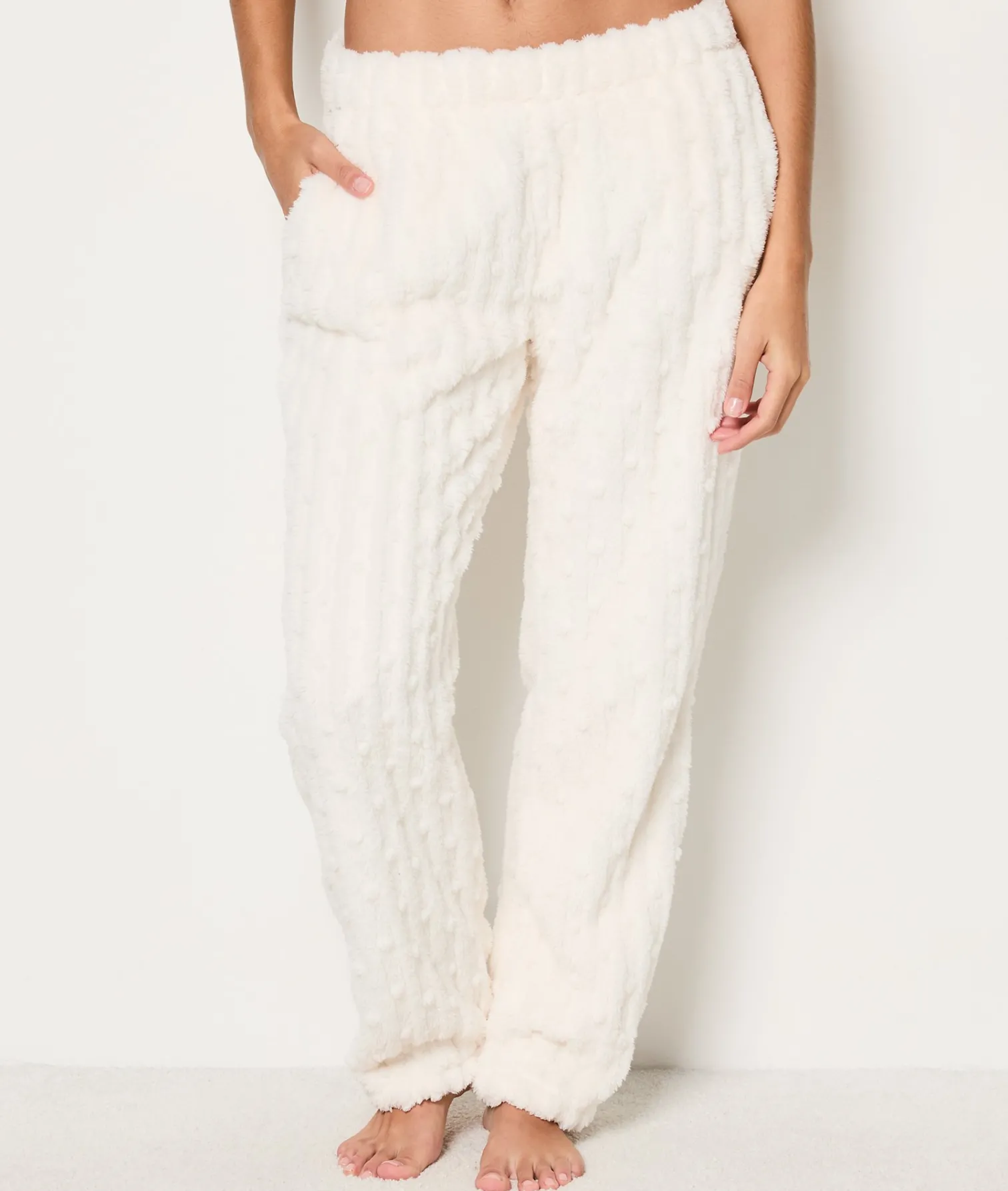 Etam Pantalon de pyjama polaire ECRU Clearance