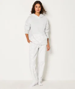 Etam Pantalon de pyjama polaire à cœurs GRIS Outlet