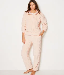 Etam Pantalon de pyjama polaire ROSEPOUDRE New