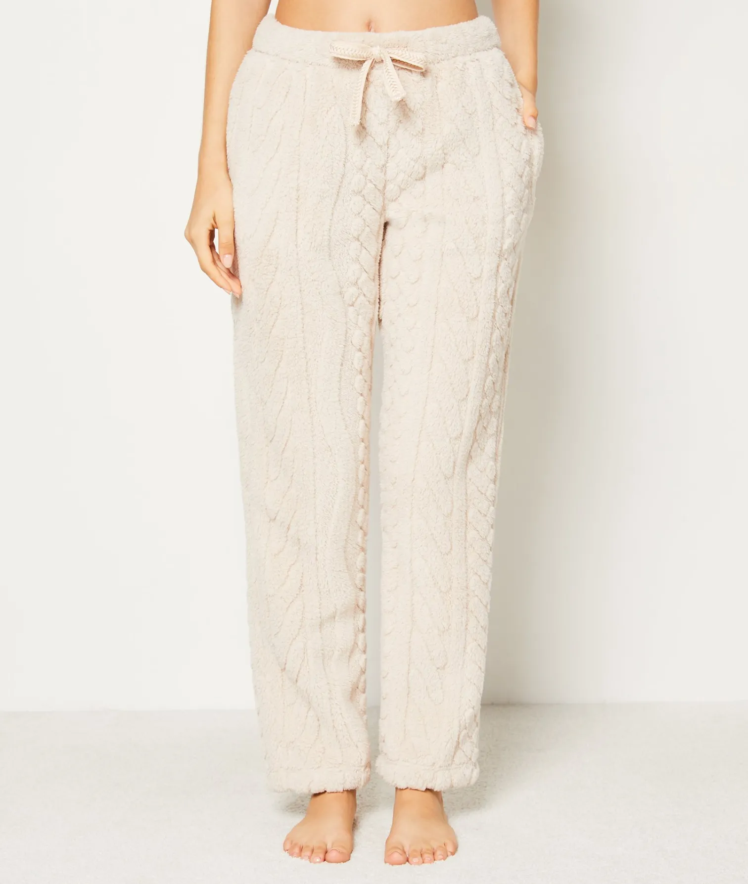 Etam Pantalon de pyjama polaire BEIGE New