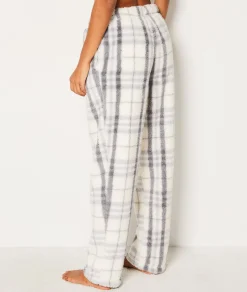 Etam Pantalon de pyjama polaire à carreaux GRIS Store