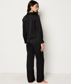 Etam Pantalon de pyjama satiné NOIR Online