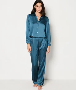 Etam Pantalon de pyjama satiné VERTCANARD Discount