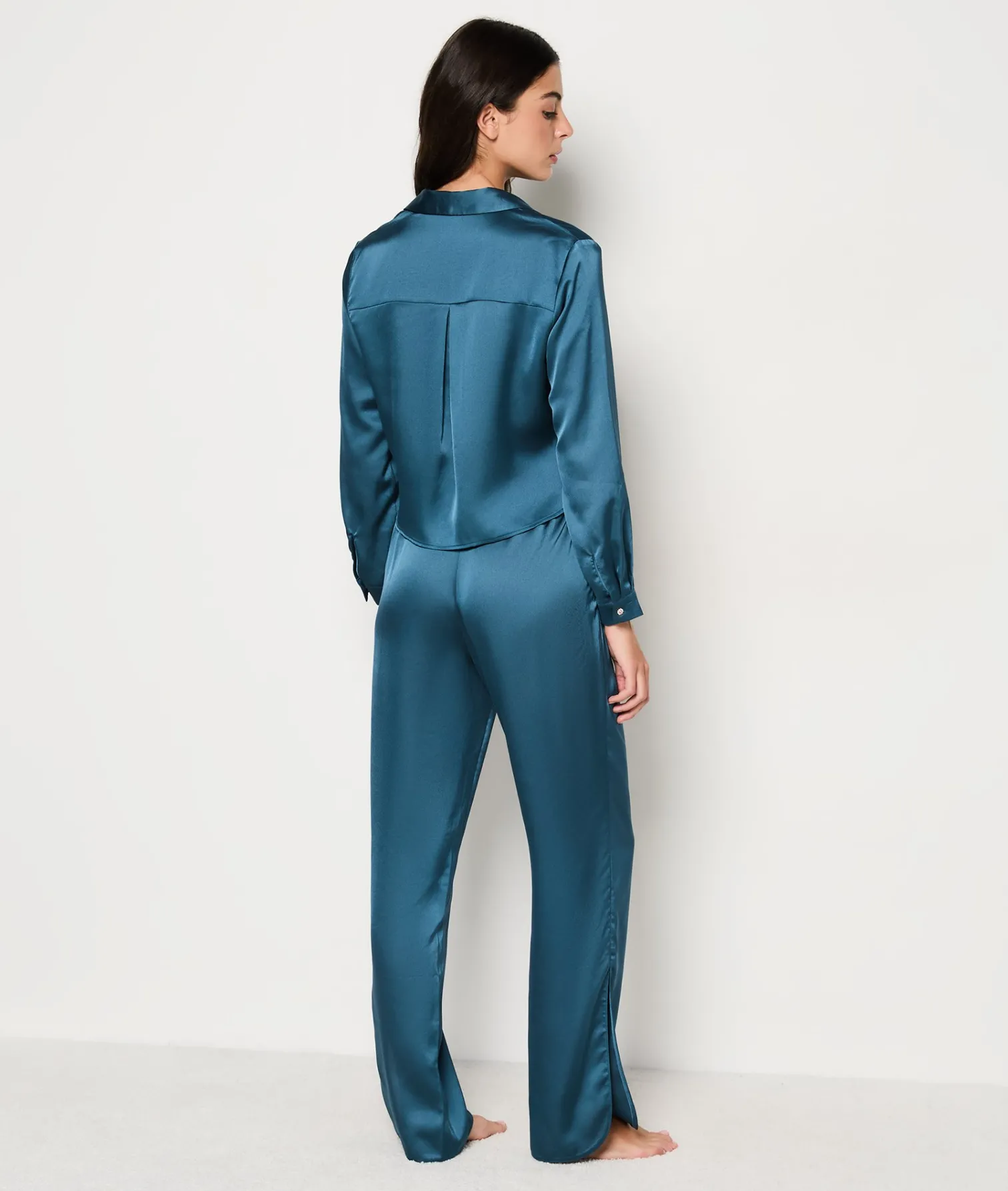 Etam Pantalon de pyjama satiné VERTCANARD Discount