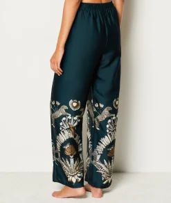 Etam Pantalon de pyjama satiné imprimé IMPFONDVERT Online