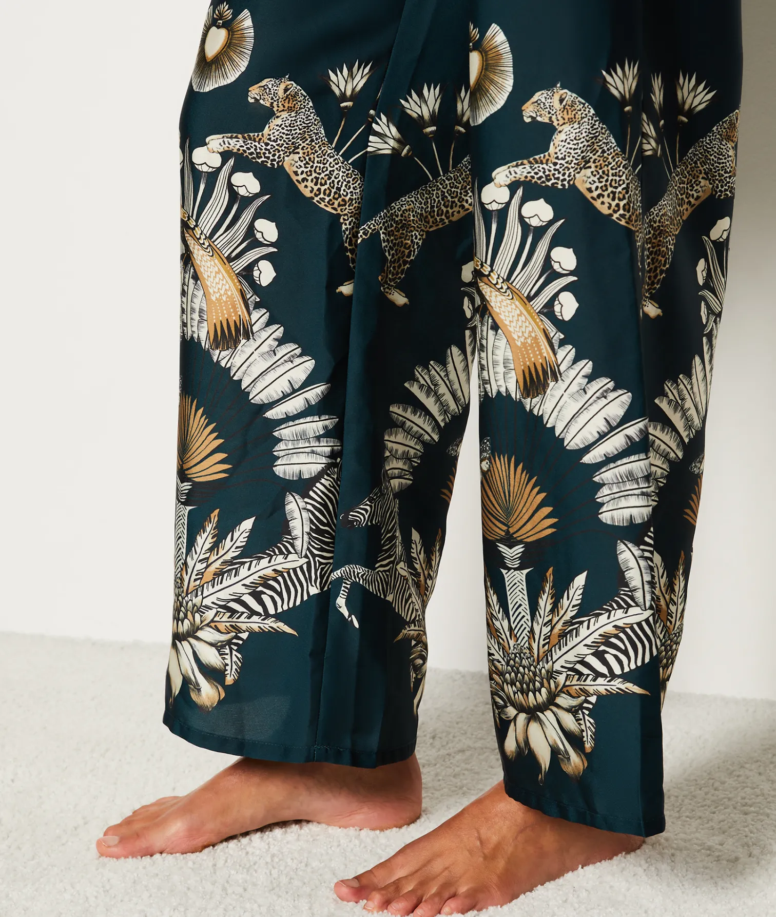 Etam Pantalon de pyjama satiné imprimé IMPFONDVERT Online