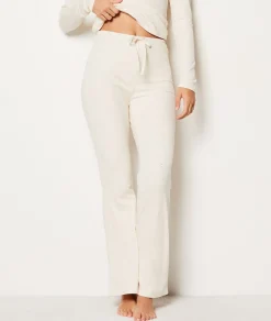 Etam Pantalon de pyjama évasé pailleté ECRU Cheap