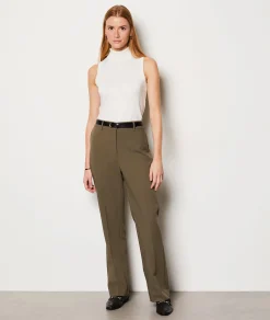 Etam Pantalon en twill coupe large KAKI Cheap