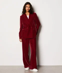 Etam Pantalon fluide en velours BORDEAUXGRENAT Fashion