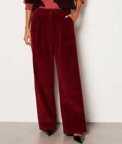 Etam Pantalon large côtelé BORDEAUXGRENAT Cheap
