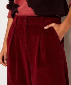 Etam Pantalon large côtelé BORDEAUXGRENAT Cheap