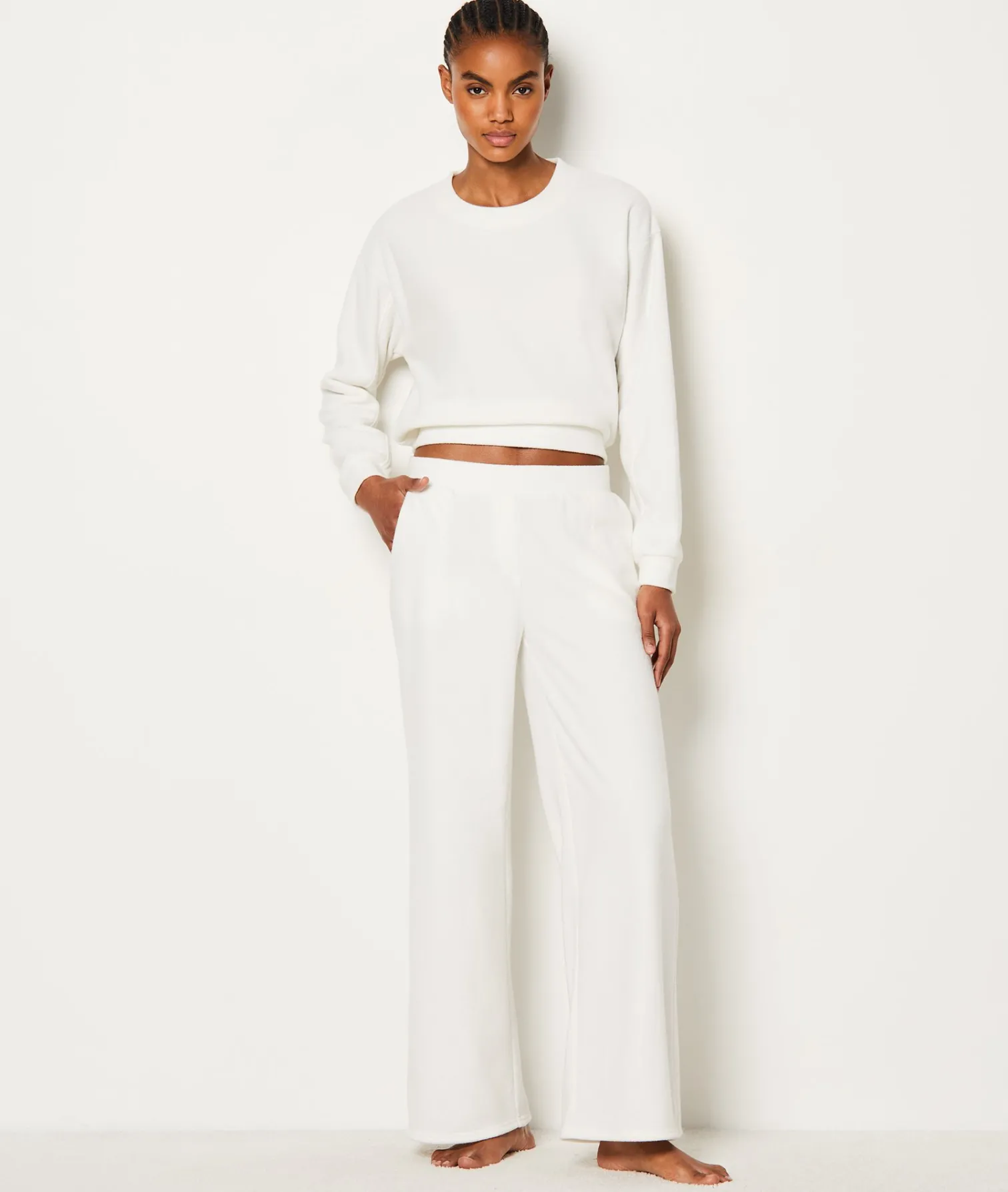 Etam Pantalon molleton granulé ECRU Best Sale