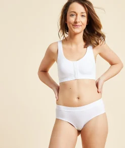 Etam Plain Organic Cotton Boyshort WHITE New