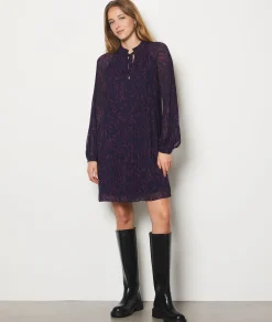Etam Pleated Short Dress VIOLETPRINTEDIMP. Fashion