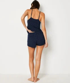 Etam Polka Dot Camisole with Thin Straps MARINE Cheap