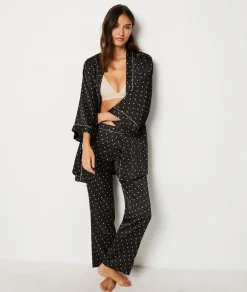 Etam Polka Dot Robe IMPFDBLACK Clearance