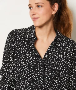 Etam Polka Dot Shirt BLACK Hot