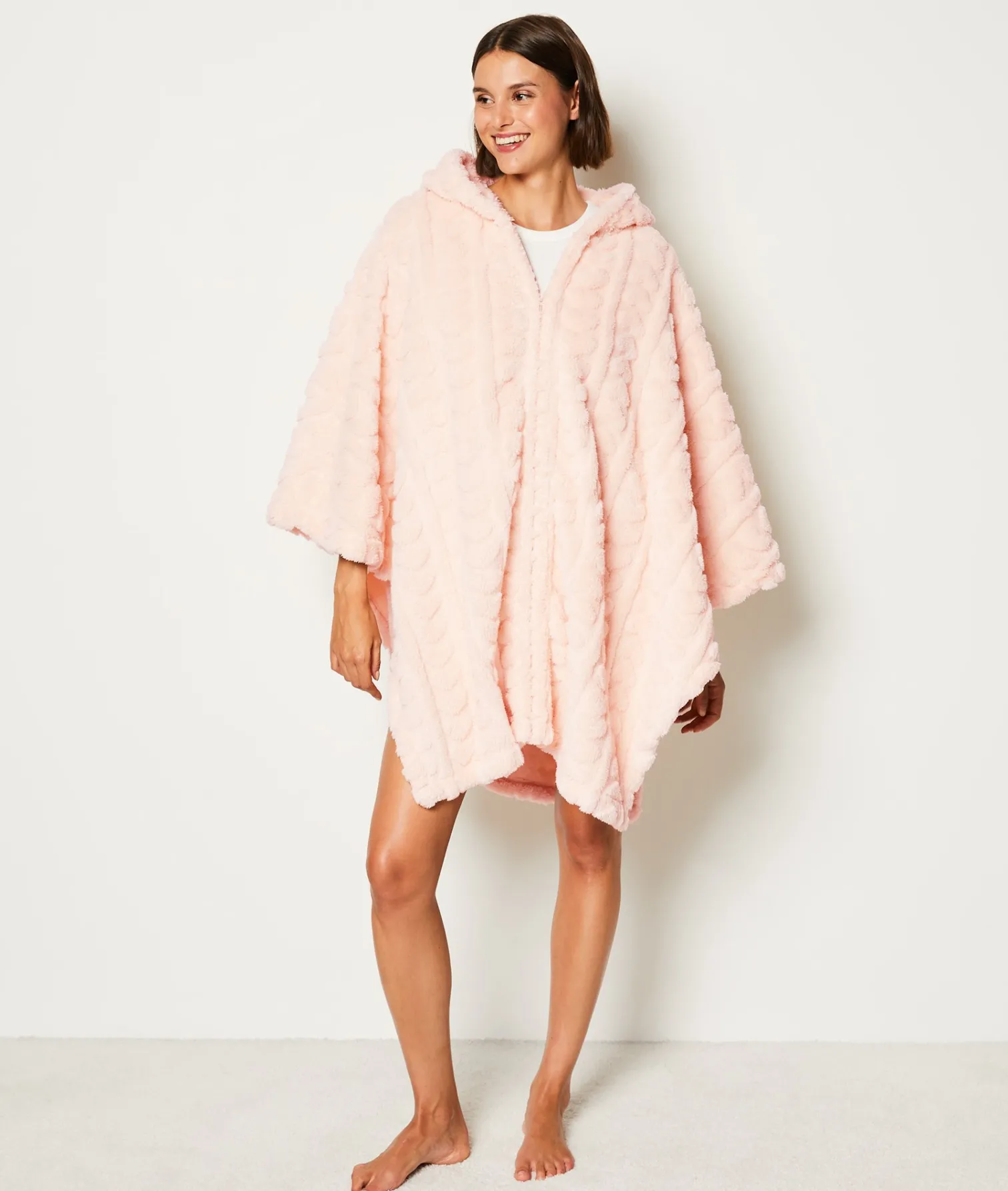 Etam Poncho polaire ROSEPOUDRE Online