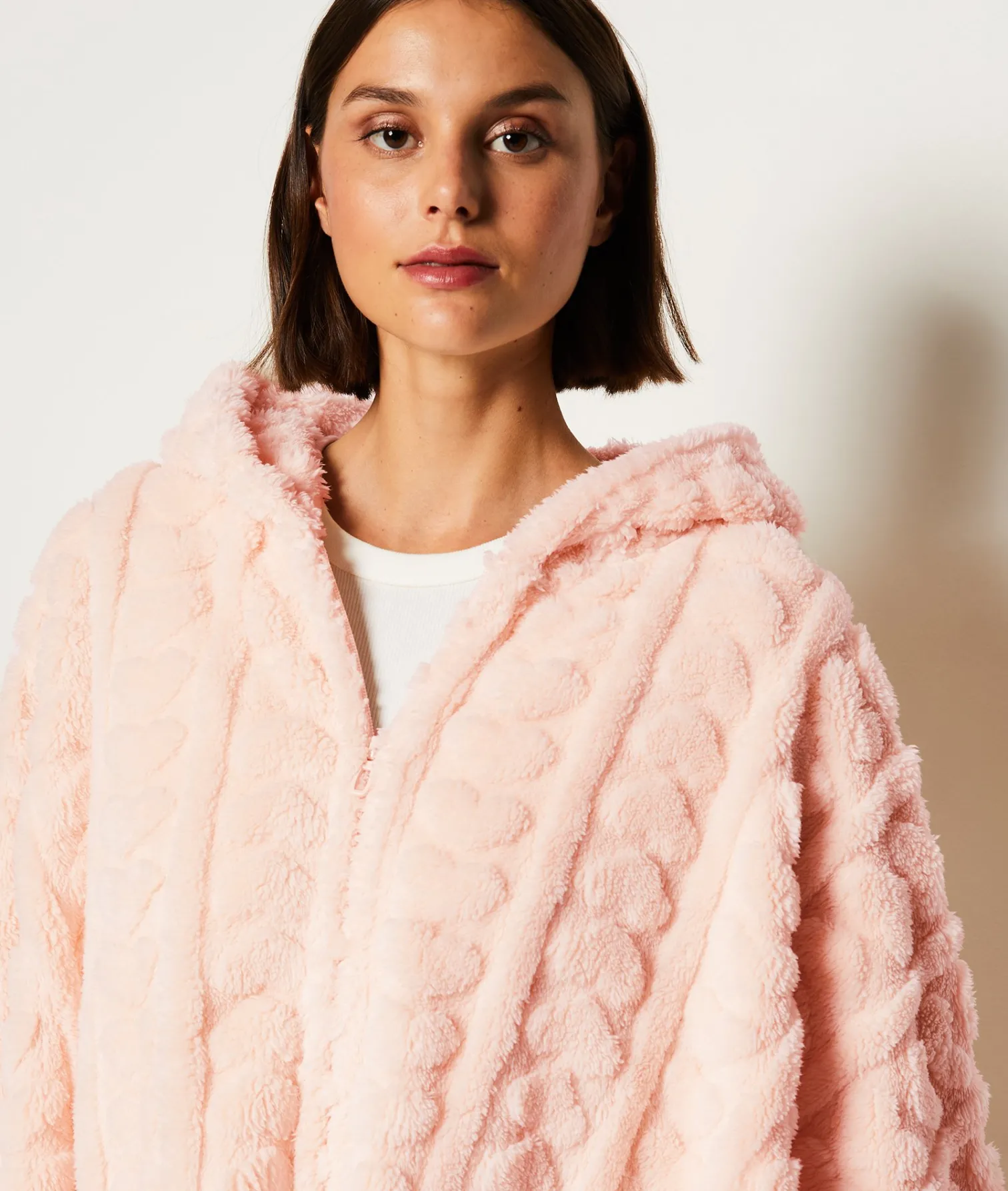 Etam Poncho polaire ROSEPOUDRE Online