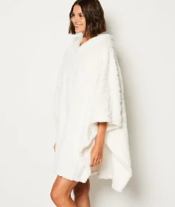 Etam Poncho polaire ECRU Flash Sale
