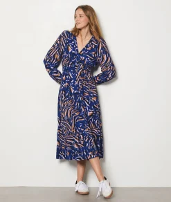 Etam Printed Maxi Dress MARINEIMPFD Online